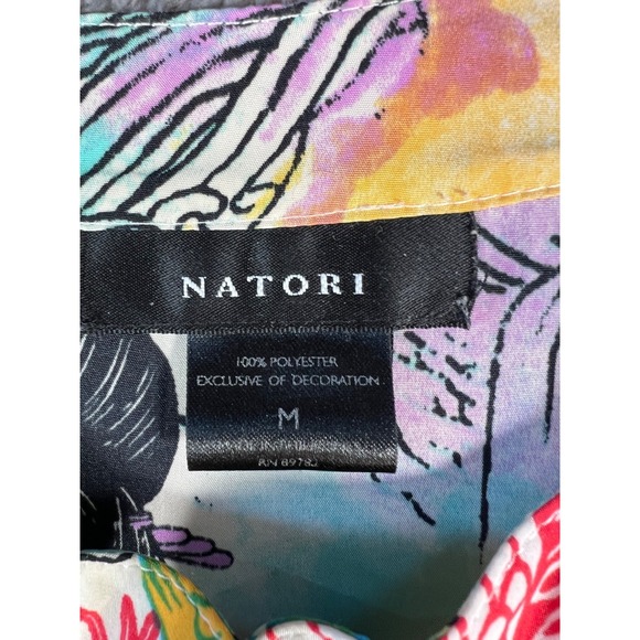 Vintage Natori Kimono Caftan Womens Medium Asian Graphic Floor Length Mumu* - Picture 7 of 10